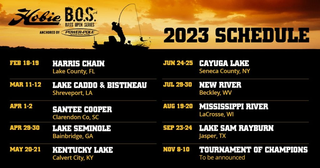 HOBIE BASS OPEN SERIES 2023 ANNOUNCED – Hobie Fishing Worldwide